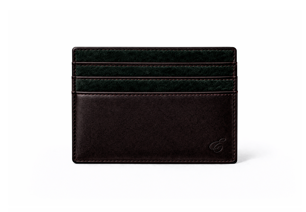Classic Suede Lined Leather Cardholder