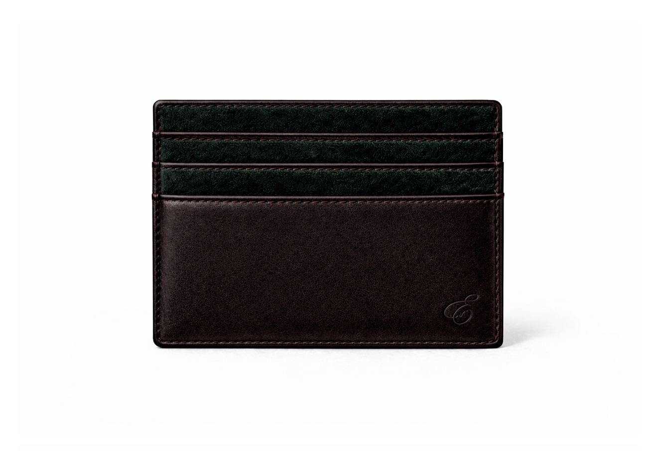 Classic Suede Lined Leather Cardholder