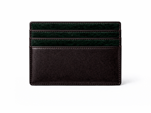 Classic Suede Lined Leather Cardholder